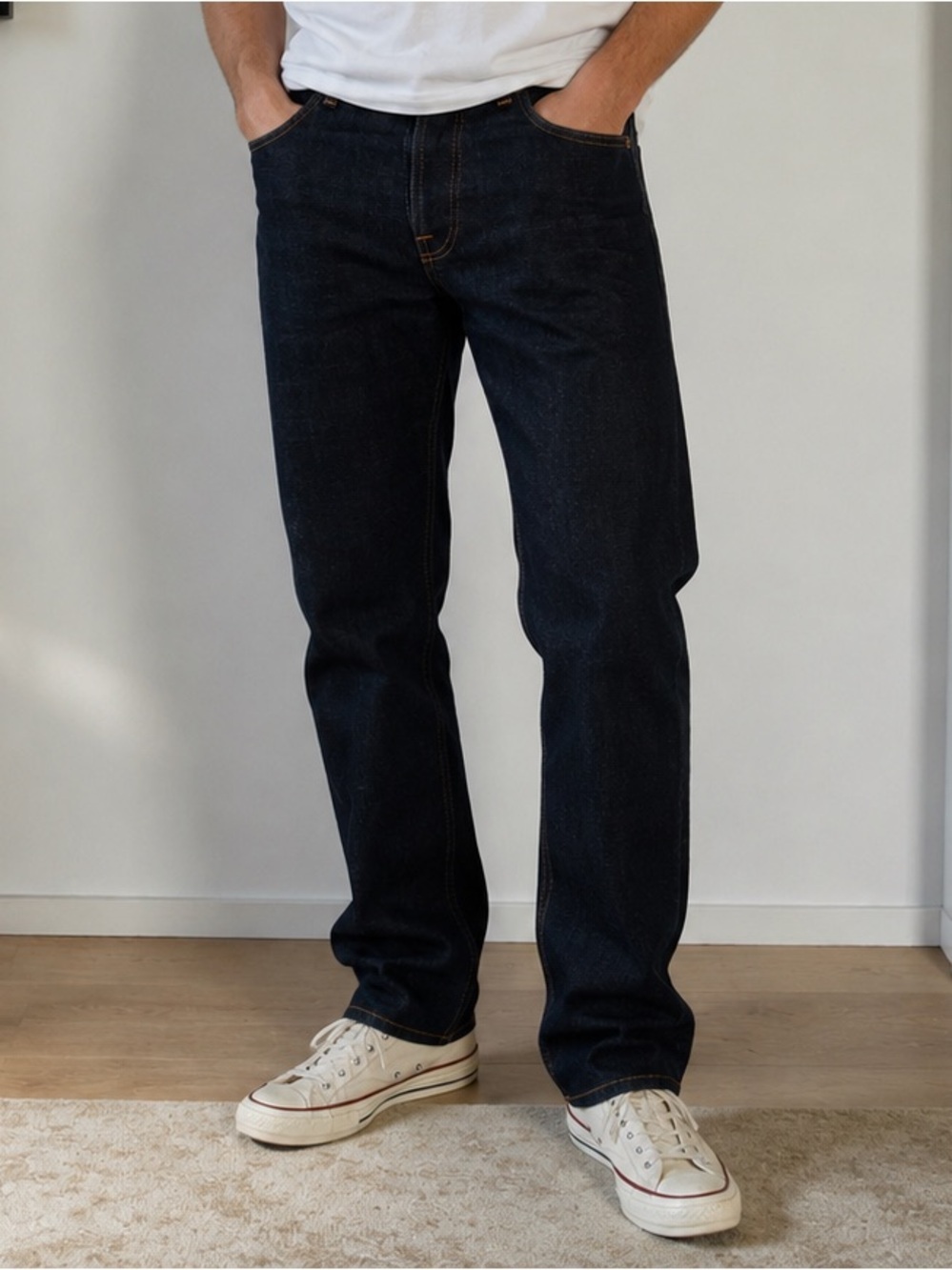 Nudie Jeans Dude Dan Dry Comfort Dark Organic Jeans 32x34 (30) Minimalist Premiu